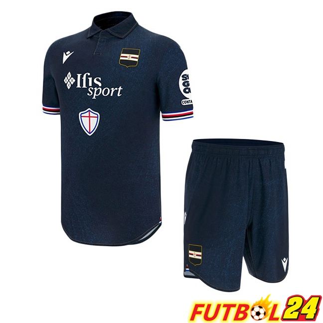 Camisetas De Futbol UC Sampdoria Ninos Tercera Negro 2025/2026