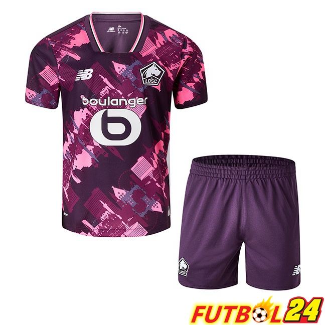 Camisetas De Futbol Lille OSC Ninos Cuarta Púrpura 2025/2026
