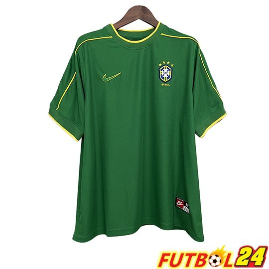 Camisetas De Futbol Brasil Retro Portero Verde 1998