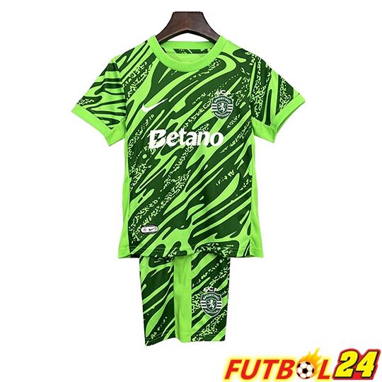 Camisetas De Futbol Sporting SCP Ninos Portero Verde 2025/2026