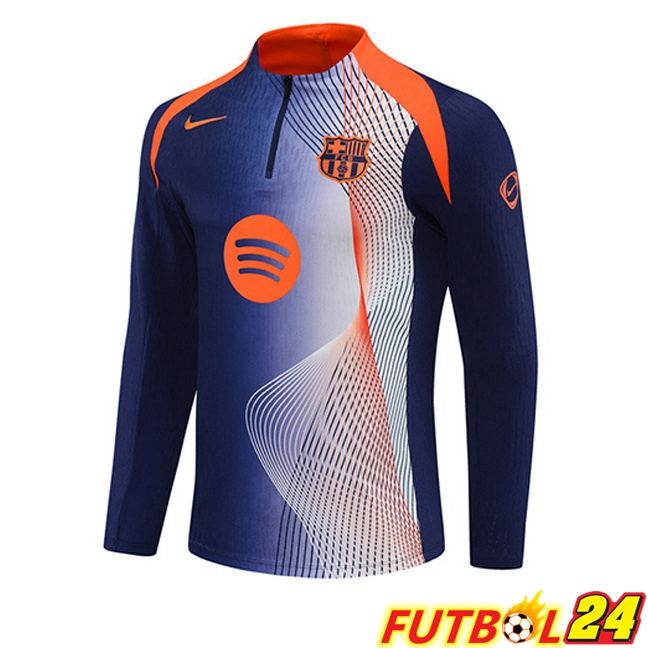 Sudadera De Entrenamiento FC Barcelona Azul Real Naranja 2025/2026