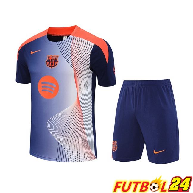 Camiseta Entrenamiento FC Barcelona + Cortos Azul Real 2025/2026
