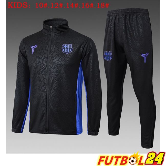 Chandal Equipos De Futbol - Chaqueta FC Barcelona Ninos Negro 2025/2026