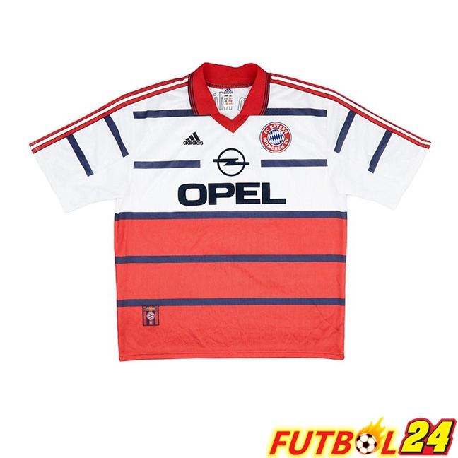 Camisetas De Futbol Bayern Munich Retro Segunda Blanco Rojo 1998-2000
