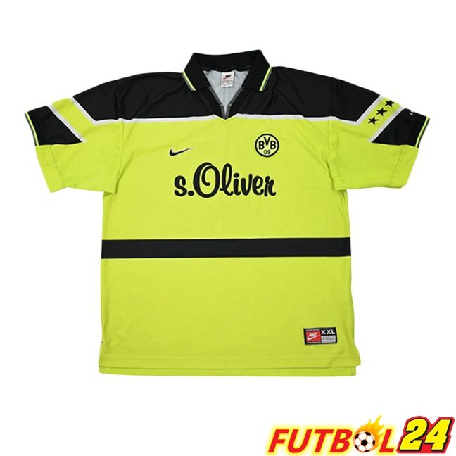 Camisetas De Futbol Dortmund BVB Retro Primera Amarillo 1997-1998
