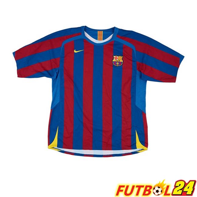 Camisetas De Futbol FC Barcelona Retro Primera Azul Rojo 2005-2006