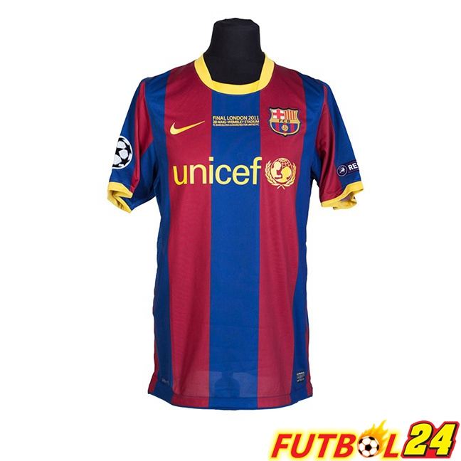 Camisetas De Futbol FC Barcelona Retro Primera Azul Rojo 2010-2011