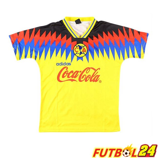Camisetas De Futbol Club America Retro Primera Amarillo 1995-1996