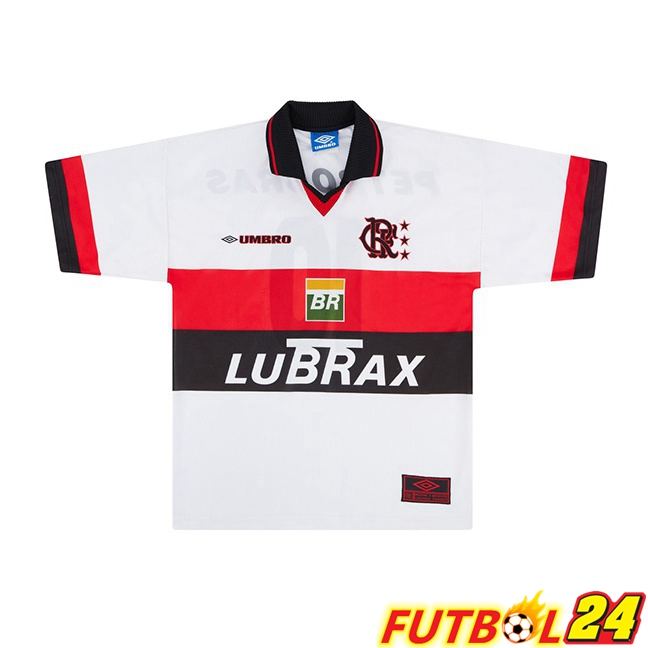 Camisetas De Futbol Flamengo Retro Segunda Blanco 1998-1999