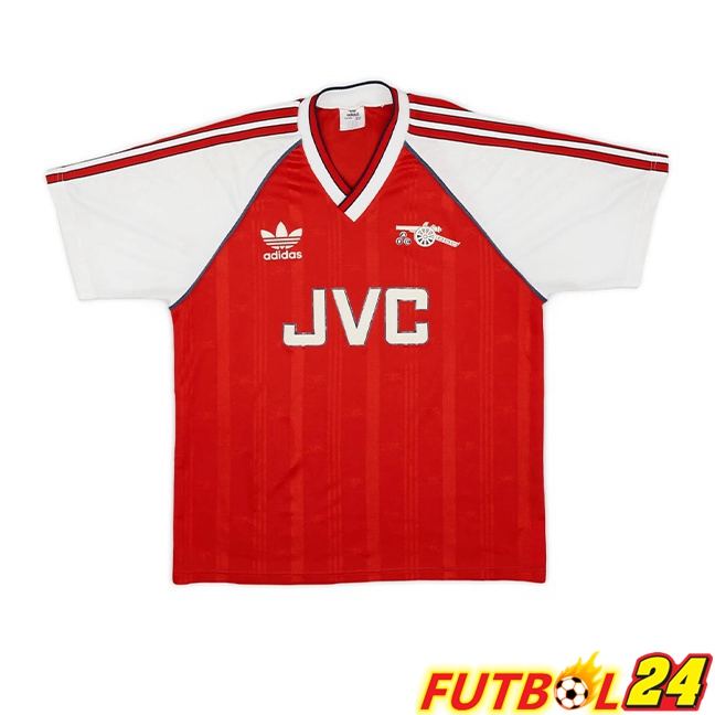 Camisetas De Futbol Arsenal Retro Primera Rojo Blanco 1988-1990