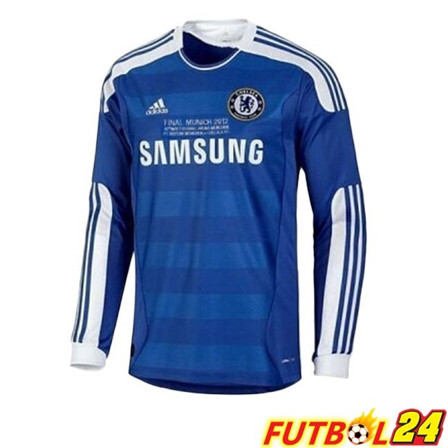 Camisetas De Futbol FC Chelsea Retro Primera Manga Larga Azul 2011-2012
