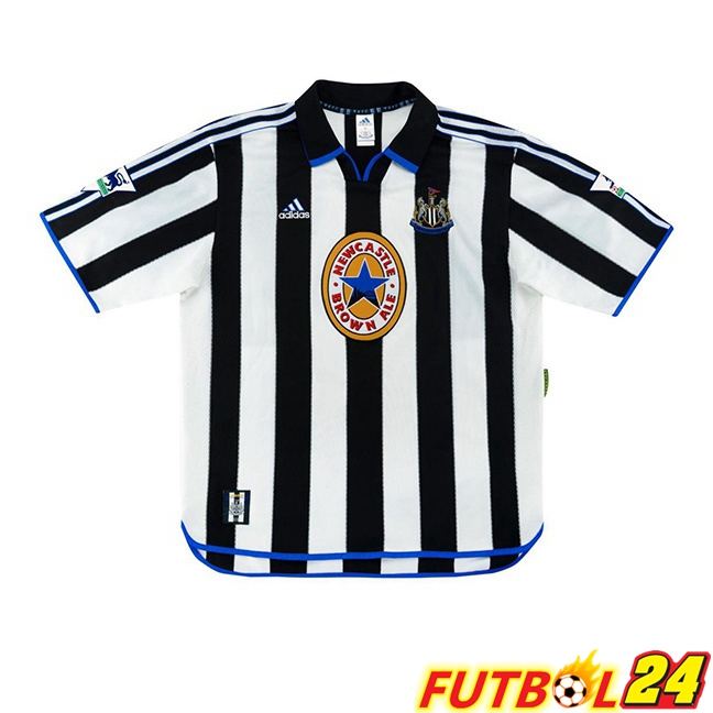 Camisetas De Futbol Newcastle United Retro Primera Negro Blanco 1999-2000
