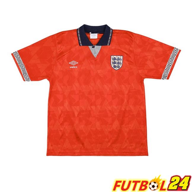 Camisetas De Futbol Inglaterra Retro Segunda Naranja 1990