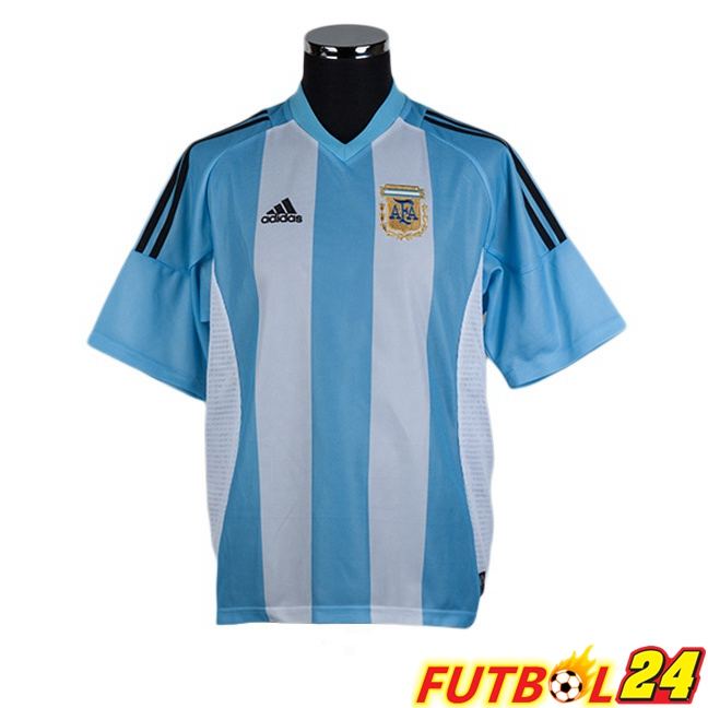 Camisetas De Futbol Argentina Retro Primera Blanco Azul 2002