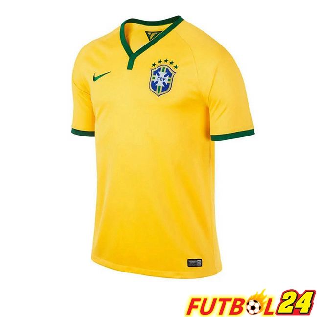 Camisetas De Futbol Brasil Retro Primera Amarillo 2014