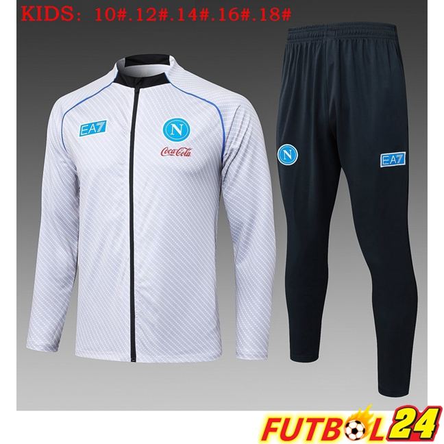 Chandal Equipos De Futbol - Chaqueta SSC Napoli Ninos Blanco 2025/2026
