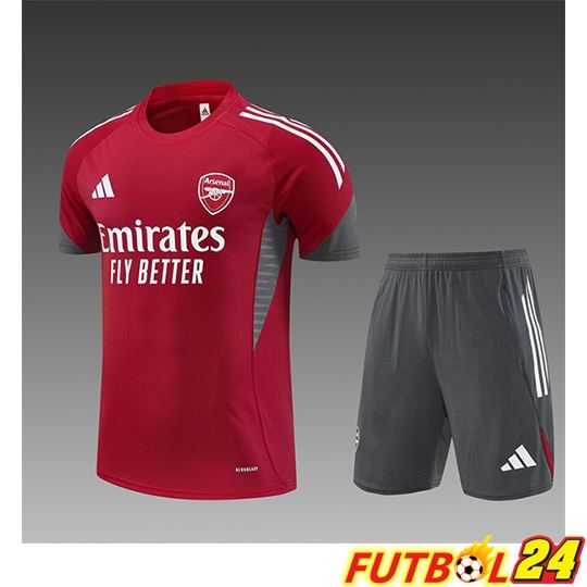 Camiseta Entrenamiento Arsenal Ninos Rojo/Gris 2025/2026