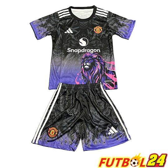 Camisetas De Futbol Manchester United Ninos Edición Especial Púrpura/Negro 2025/2026