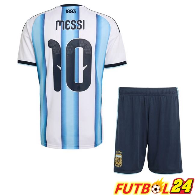 Camisetas De Futbol De Argentina (MESSI 10) Ninos Primera Azul Blanco 2026/2027