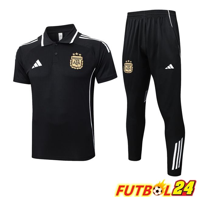 Camiseta Polo Argentina + Pantalones Negro 2025/2026