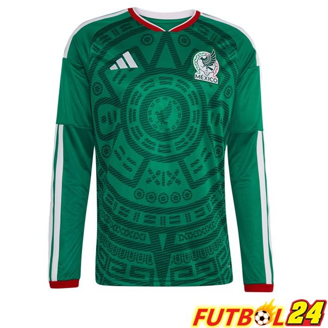 Camisetas De Futbol De México Primera Manga Larga Verde 2026/2027