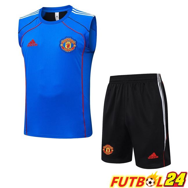 Chalecos De Futbol Manchester United + Cortos Azul 2025/2026