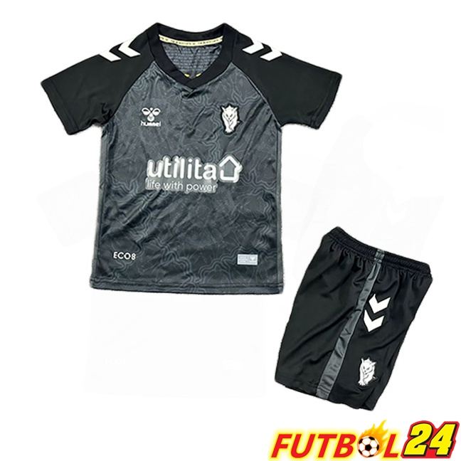 Camisetas De Futbol Sunderland AFC Ninos Tercera Negro 2025/2026