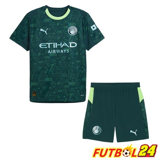 Camisetas De Futbol Manchester City Ninos Cuarta Verde 2025/2026