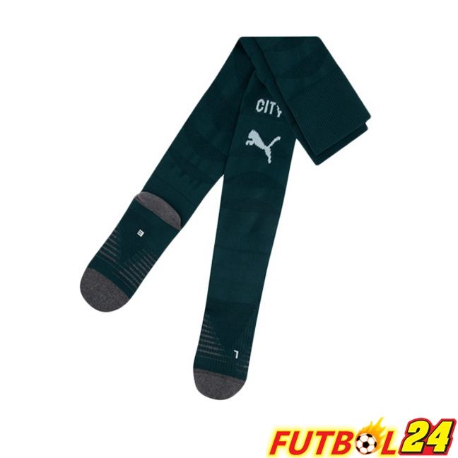 Calcetines De Futbol Manchester City Cuarta Verde 2025/2026