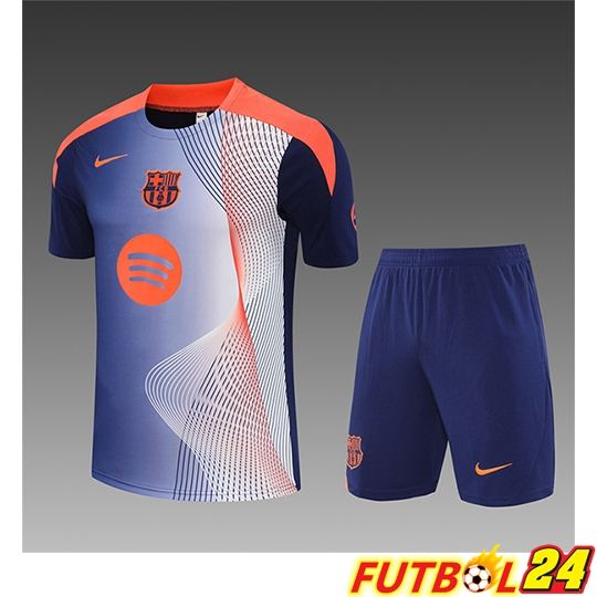 Camiseta Entrenamiento FC Barcelona Ninos Azul/Naranja 2025/2026