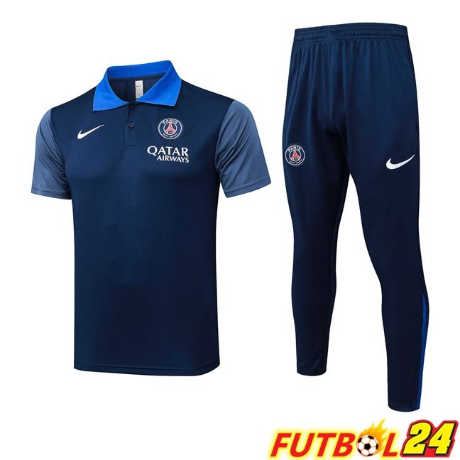 Camiseta Polo Paris PSG + Pantalones Azul Real 2025/2026
