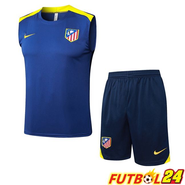 Chalecos De Futbol Atletico Madrid + Cortos Azul Real 2025/2026