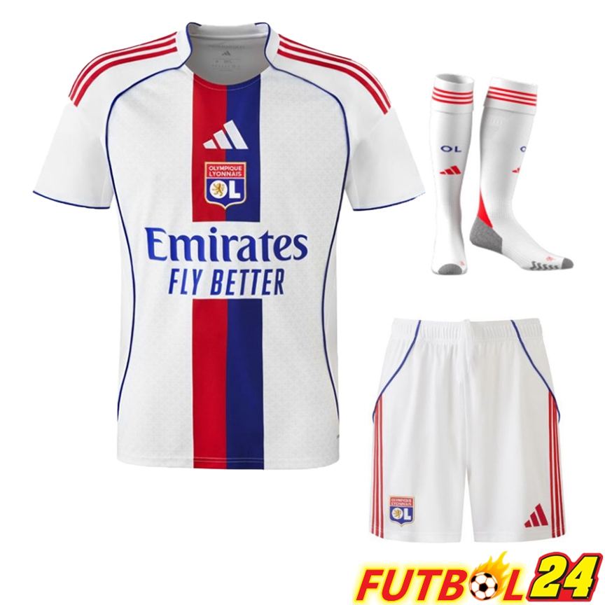 Camisetas De Futbol lyon OL Primera (Cortos + Calcetines) 2025/2026