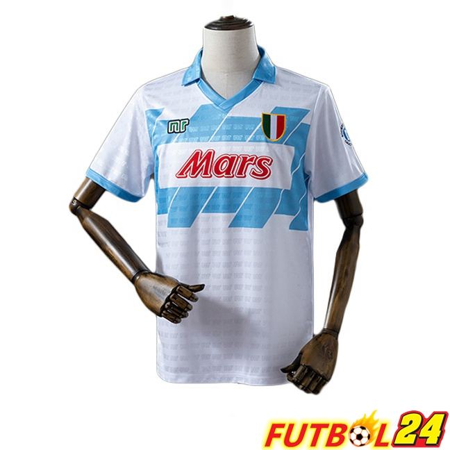 Camisetas De Futbol SSC Napoli Retro Segunda Blanco 1990-1991