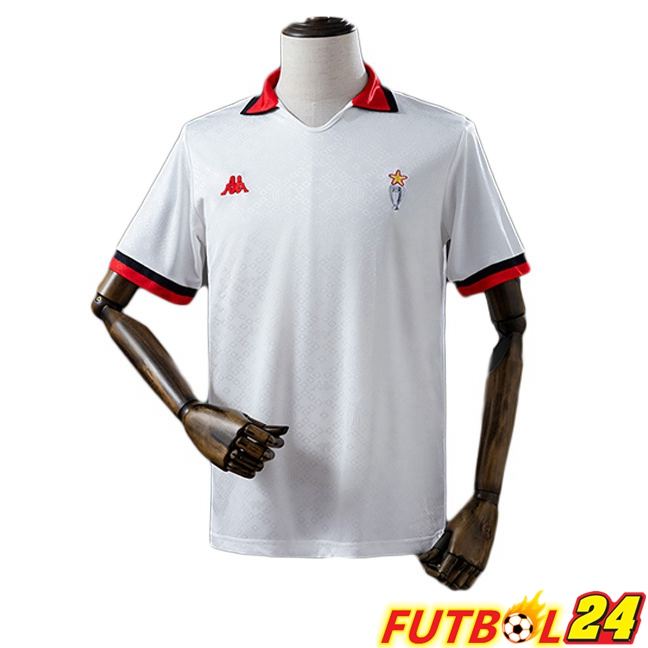 Camisetas De Futbol AC Milan Retro Edición Especial Blanco 1989-1990
