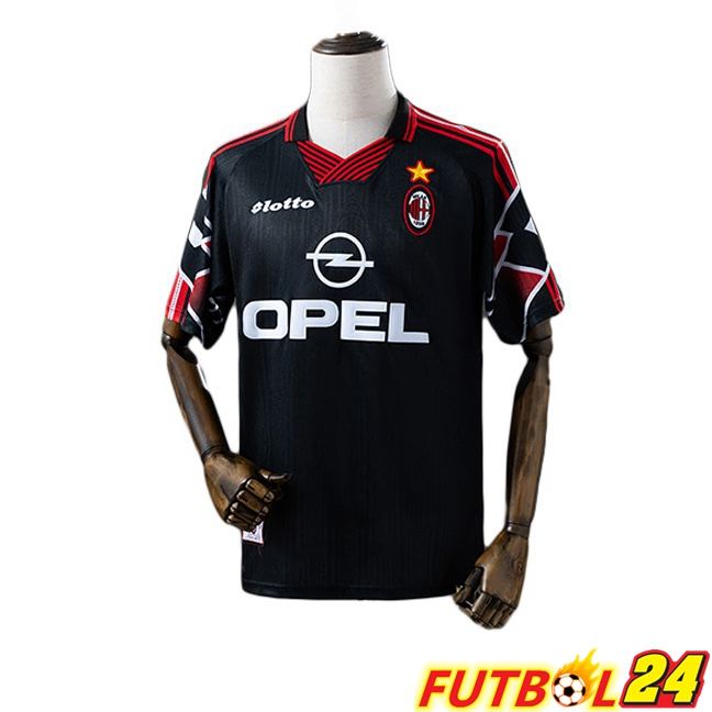 Camisetas De Futbol AC Milan Retro Cuarta Negro 1997-1998