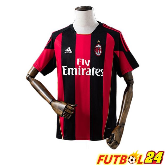 Camisetas De Futbol AC Milan Retro Primera Rojo Negro 2010-2011