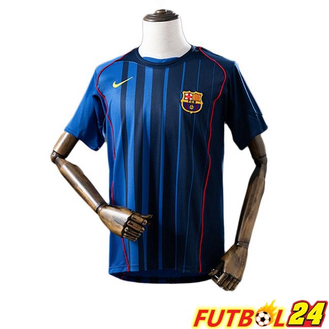 Camisetas De Futbol FC Barcelona Retro Segunda Azul 2004-2005