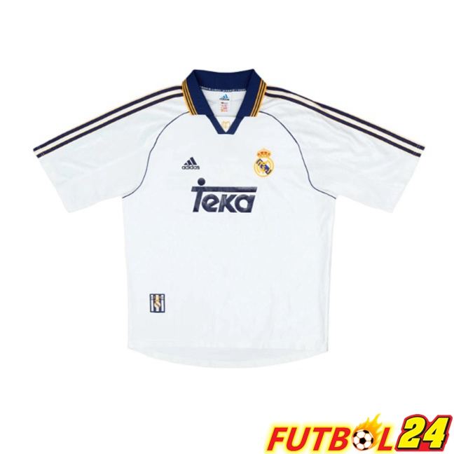 Camisetas De Futbol Real Madrid Retro Primera Blanco 1998-2000