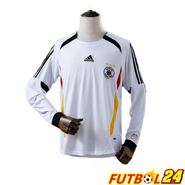 Camisetas De Futbol Alemania Retro Primera Manga Larga Blanco 2006