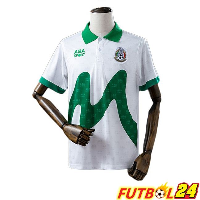 Camisetas De Futbol México Retro Segunda Blanco Verde 1995