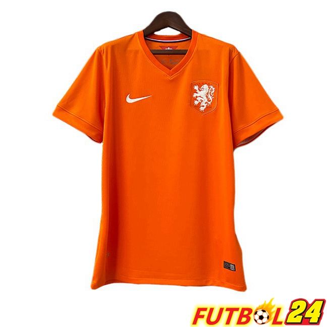 Camisetas De Futbol Países Bajos Retro Primera Naranja 2014