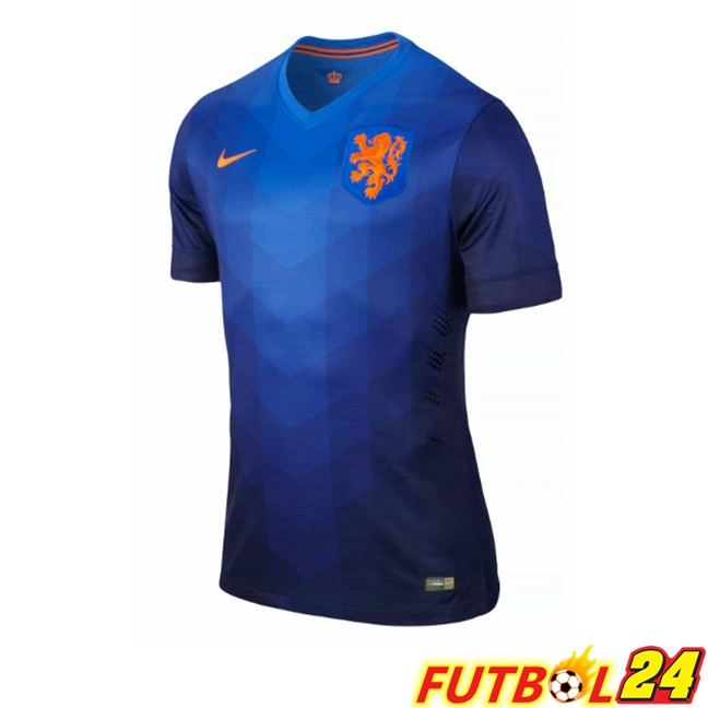 Camisetas De Futbol Países Bajos Retro Segunda Azul 2014