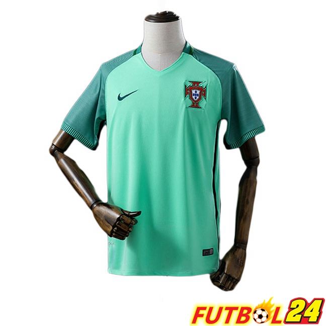 Camisetas De Futbol Portugal Retro Segunda Verde 2016