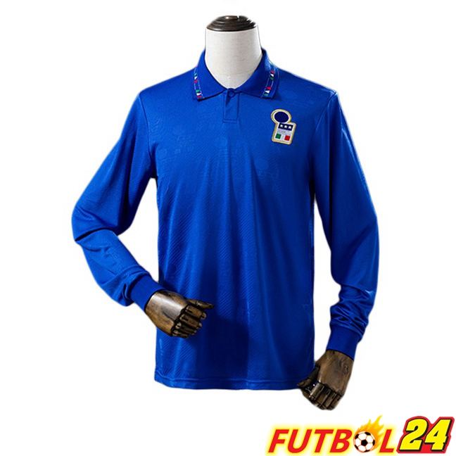 Camisetas De Futbol Italia Retro Primera Manga Larga Azul 1994