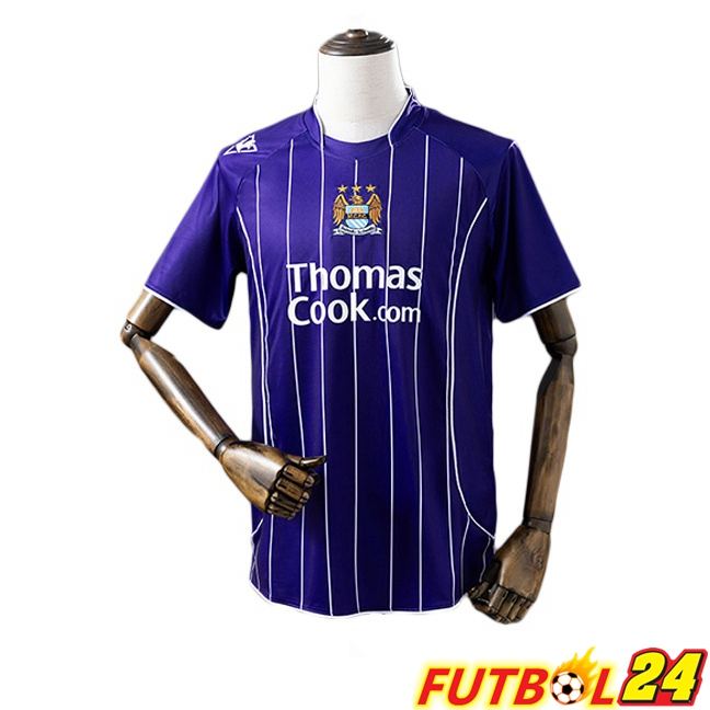 Camisetas De Futbol Manchester City Retro Segunda Púrpura 2007-2008