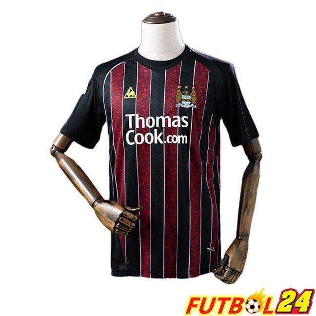 Camisetas De Futbol Manchester City Retro Segunda Negro Marrón 2008-2009