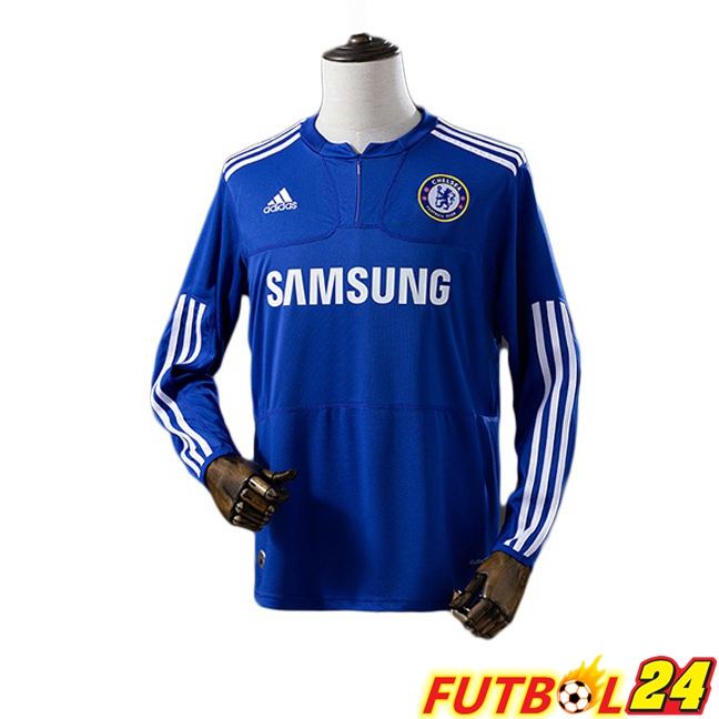 Camisetas De Futbol FC Chelsea Retro Primera Manga Larga Azul 2009-2010
