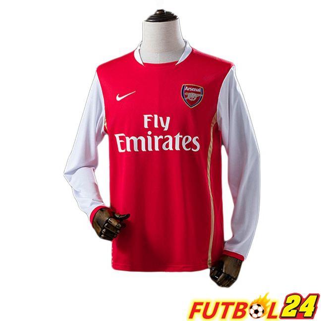 Camisetas De Futbol Arsenal Retro Primera Manga Larga Rojo 2006-2007