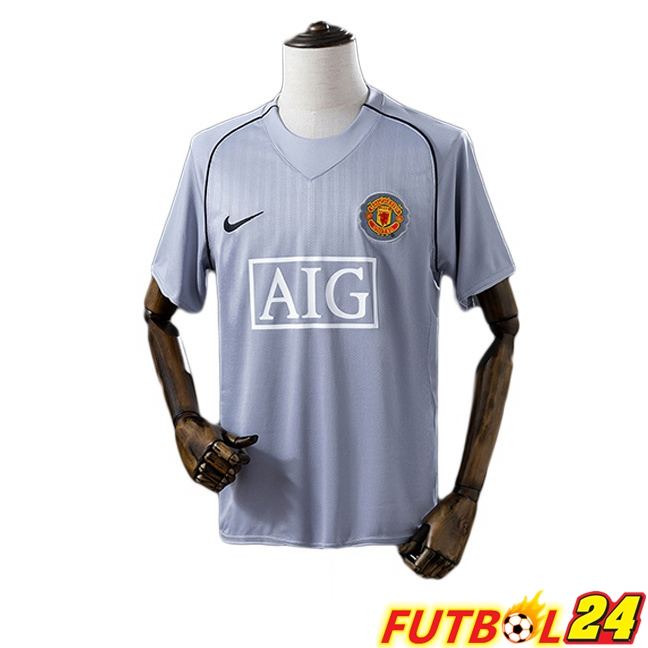 Camisetas De Futbol Manchester United Retro Portero Gris 2007-2008